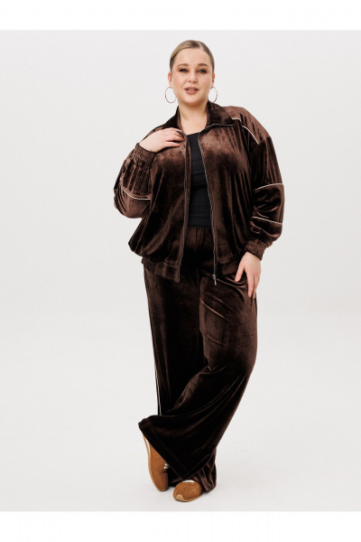 Брюки, свитшот AVA fashion М-166.01 коричневый - фото 2