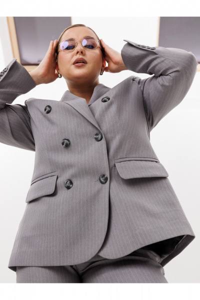 Брюки, жакет AVA fashion М-170 серый - фото 9