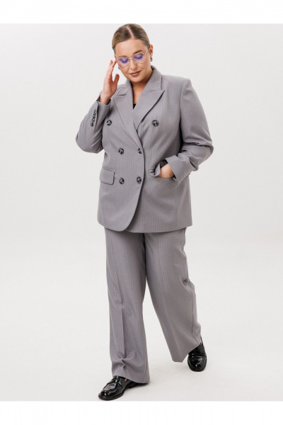 Брюки, жакет AVA fashion М-170 серый - фото 5