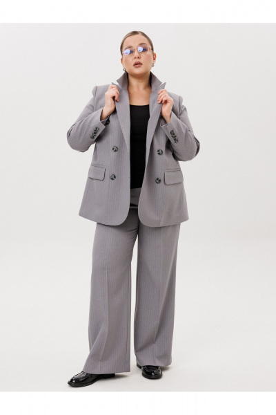 Брюки, жакет AVA fashion М-170 серый - фото 2