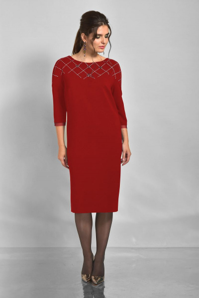 Платье Faufilure outlet С809 красный - фото 1