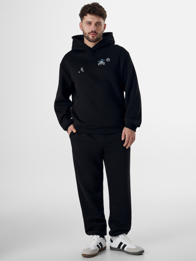 Худи Mark Formelle 121794/25-5296П-7П черный_печать3_2_сл_на_пол_3_сл_на_спинке - фото 2