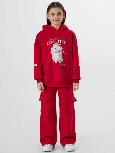 Худи Mark Formelle 127886/25-37557П-7П-3 т.красный_печать_3_сл_на_пол_ДТФ_Д - фото 1