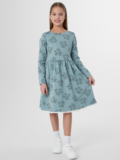 Платье Mark Formelle 157986/25-39886П-5 зайчики_на_цвете_сланец - фото 1