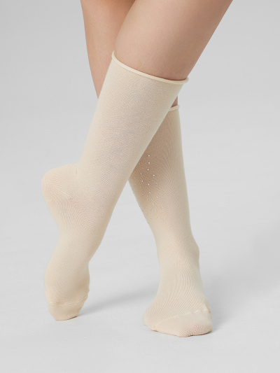 Носки Mark Formelle 245K-3138/25245K-1 нюдовый_россыпь_рис.3138,_стразы - фото 1