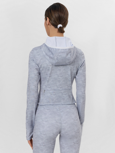 Толстовка Mark Formelle 362007/25-39165П-2 серый_меланж_печать_1_сл_термотрансфер_на_ПР_рукаве - фото 2