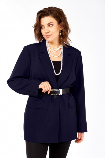 Жакет Ольга Стиль С-986 темно-синий - фото 2