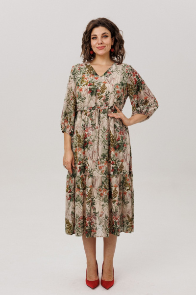 Платье Anelli 1805 кремовая-виола - фото 7