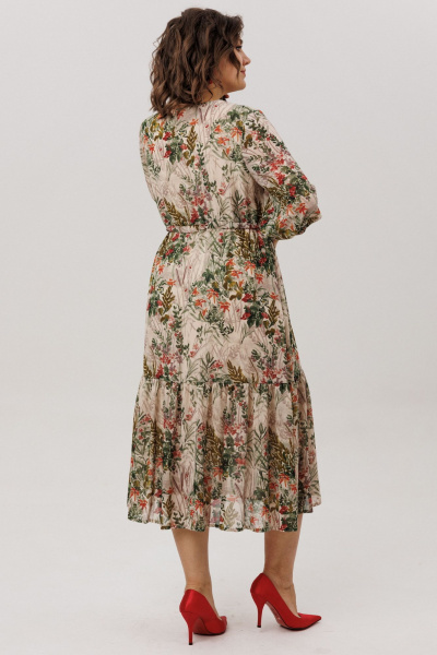 Платье Anelli 1805 кремовая-виола - фото 4