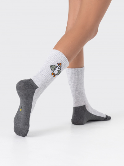 Носки Mark Formelle 444K-3169/B3-25444K св.серый_меланж_рис.3169 - фото 1