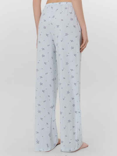 Брюки Mark Formelle 532410/25-39253ПП-0 цветы_на_голубой_полоске - фото 1