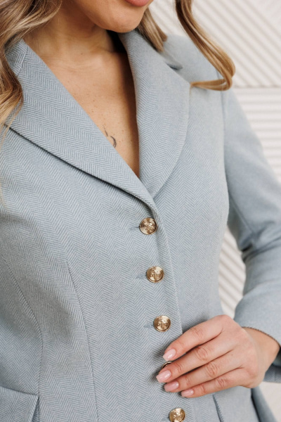 Жакет, юбка Мода Юрс 25-2931 небесная_бирюза - фото 6