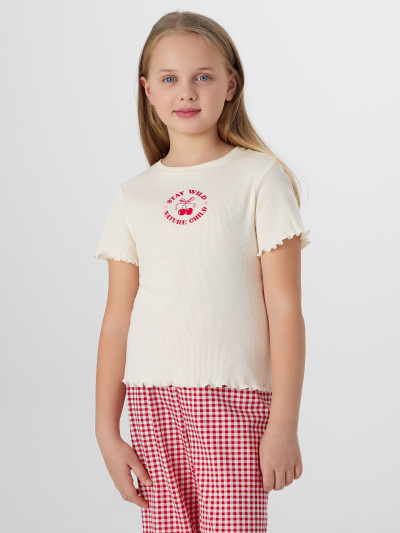 Брюки, футболка Mark Formelle 567764/25-39054ПП-1 св.молочный_красная_клетка_1_сл_на_пол - фото 1