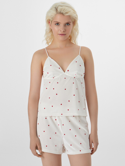 Топ, шорты Mark Formelle 592637/25-39091ПП-3 сердечки_на_св.молочном - фото 2