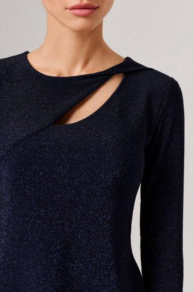 Джемпер Nelva 23147 синий с люрексом - фото 4