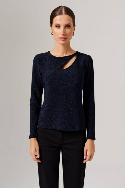 Джемпер Nelva 23147 синий с люрексом - фото 1
