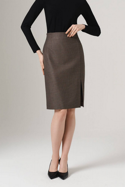 Юбка Nelva 4849 черно-бежевый - фото 2