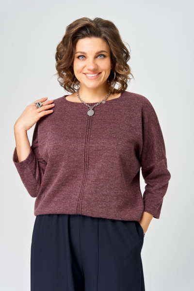 Джемпер Bliss 9500 бордовый - фото 5