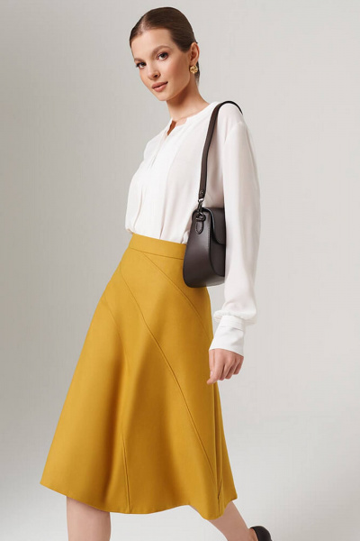 Юбка Nelva 4856 золотая олива - фото 2