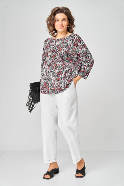 Джемпер Bliss 9400 белый_красный - фото 2