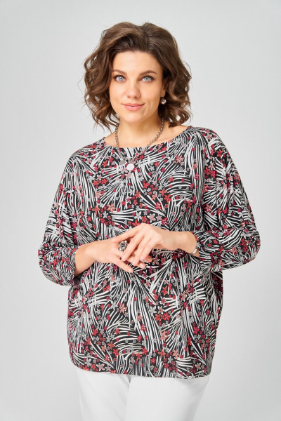 Джемпер Bliss 9400 белый_красный - фото 1