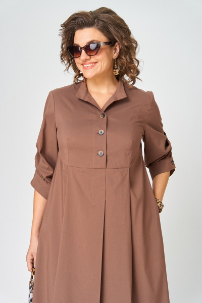 Платье EVA GRANT 7168 капучино - фото 11