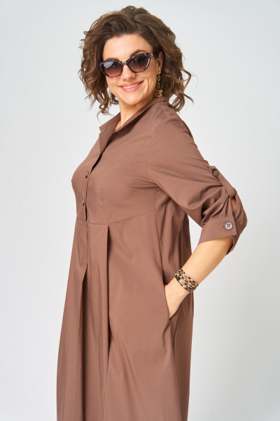 Платье EVA GRANT 7168 капучино - фото 10