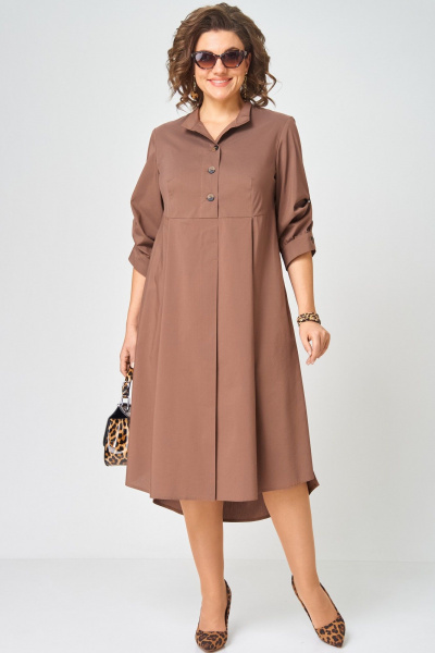 Платье EVA GRANT 7168 капучино - фото 6