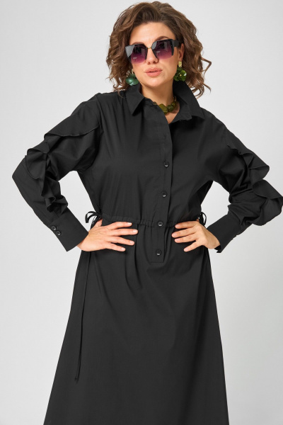 Платье EVA GRANT 7223 черный - фото 9