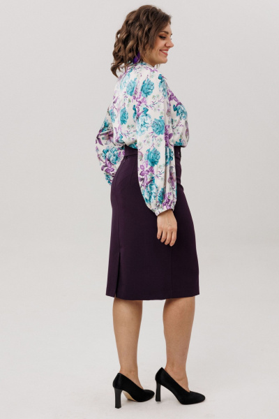 Юбка Anelli 1809 сливовый_карандаш - фото 6