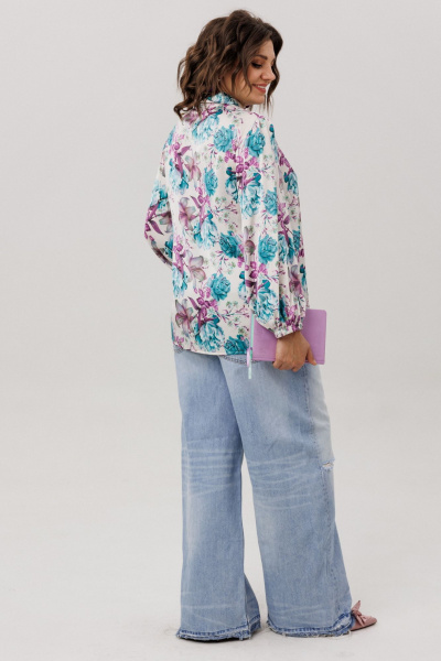 Блуза Anelli 1806 розы_лилии_пионы - фото 7