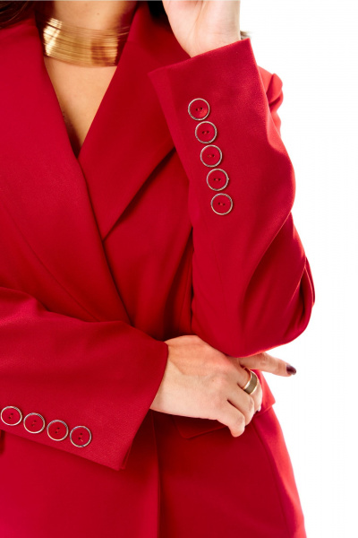 Брюки, жакет, жилет Ольга Стиль С-922 красный - фото 8