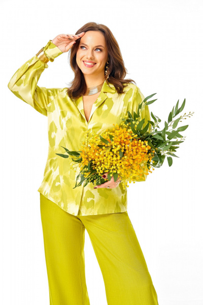 Блуза, болеро, брюки Ольга Стиль С-955 желтый - фото 7