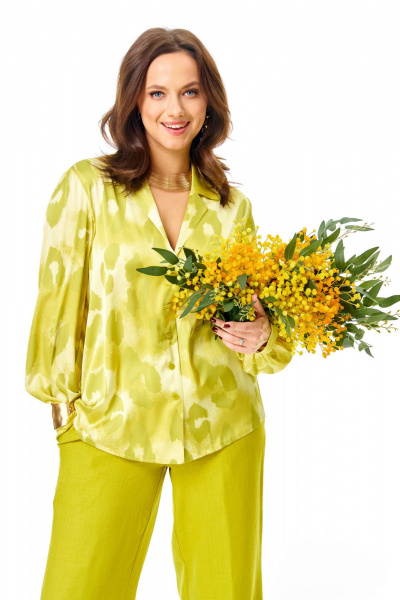 Блуза, болеро, брюки Ольга Стиль С-955 желтый - фото 2