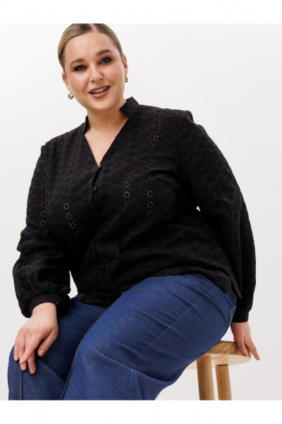 Блуза AVA fashion М-168 черный - фото 13