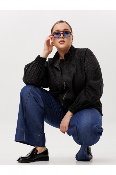 Бомбер AVA fashion М-169 черный - фото 15