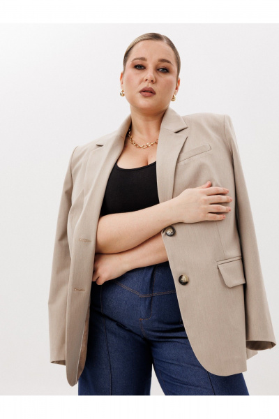 Жакет AVA fashion М-172 бежевый - фото 15