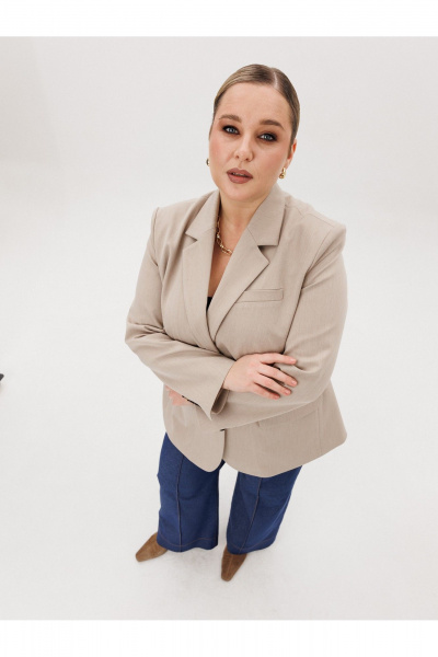 Жакет AVA fashion М-172 бежевый - фото 11