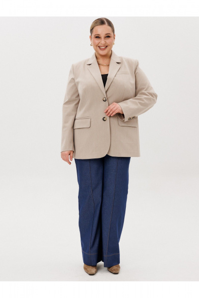 Жакет AVA fashion М-172 бежевый - фото 2