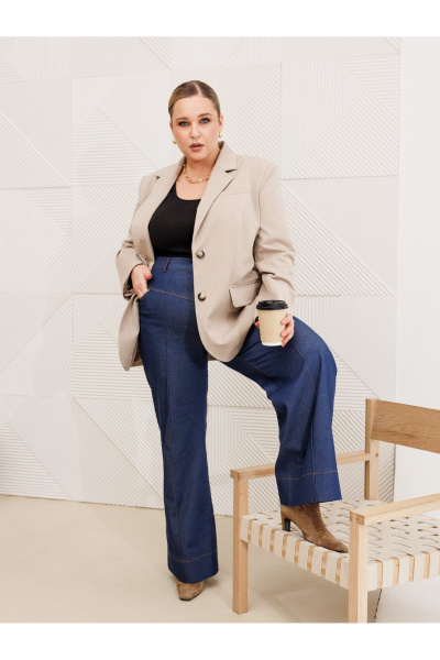 Жакет AVA fashion М-172 бежевый - фото 7