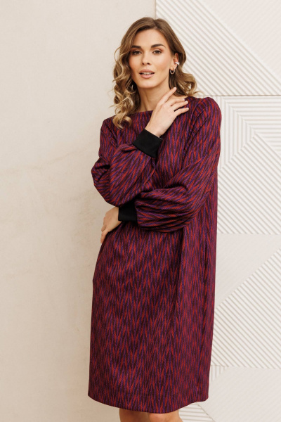 Платье Gizart 7385/1 сине-красный - фото 7