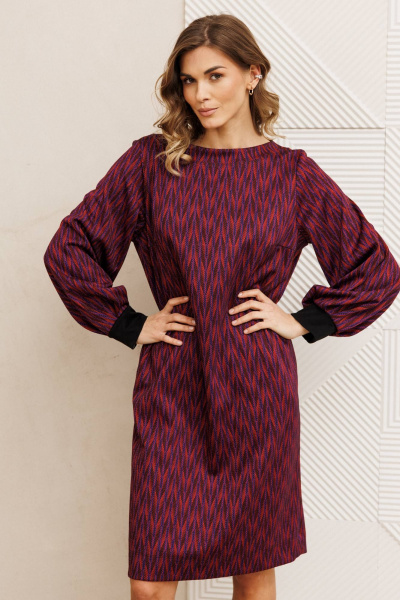 Платье Gizart 7385/1 сине-красный - фото 6