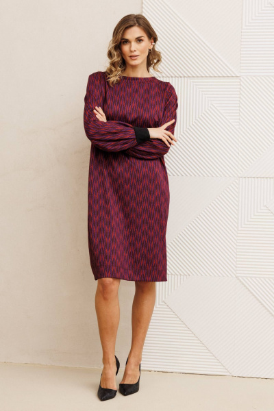 Платье Gizart 7385/1 сине-красный - фото 4