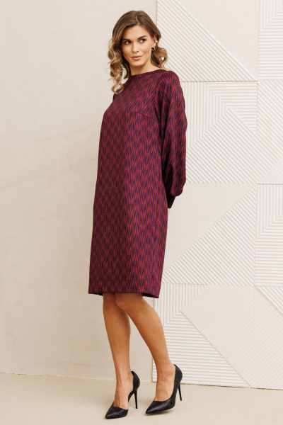 Платье Gizart 7385/1 сине-красный - фото 3