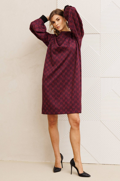 Платье Gizart 7385/1 сине-красный - фото 1