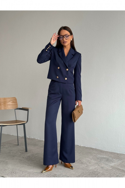 Брюки, жакет Dilana VIP 2122 синий - фото 2