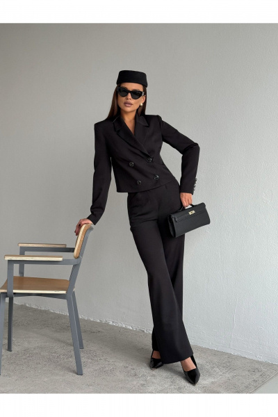 Брюки, жакет Dilana VIP 2122 черный - фото 4
