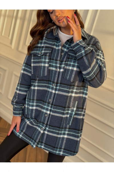 Рубашка Dilana VIP 2127 сине-голубой - фото 10