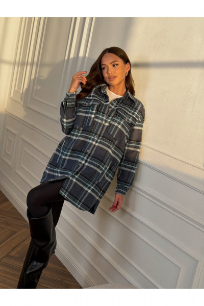 Рубашка Dilana VIP 2127 сине-голубой - фото 3