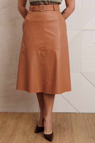 Жакет, юбка Мода Юрс 25-2850 бежевый - фото 10